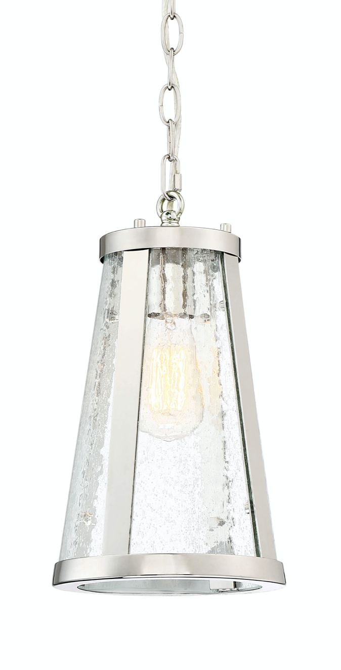 Lauren Small Nickel Glass Pendant