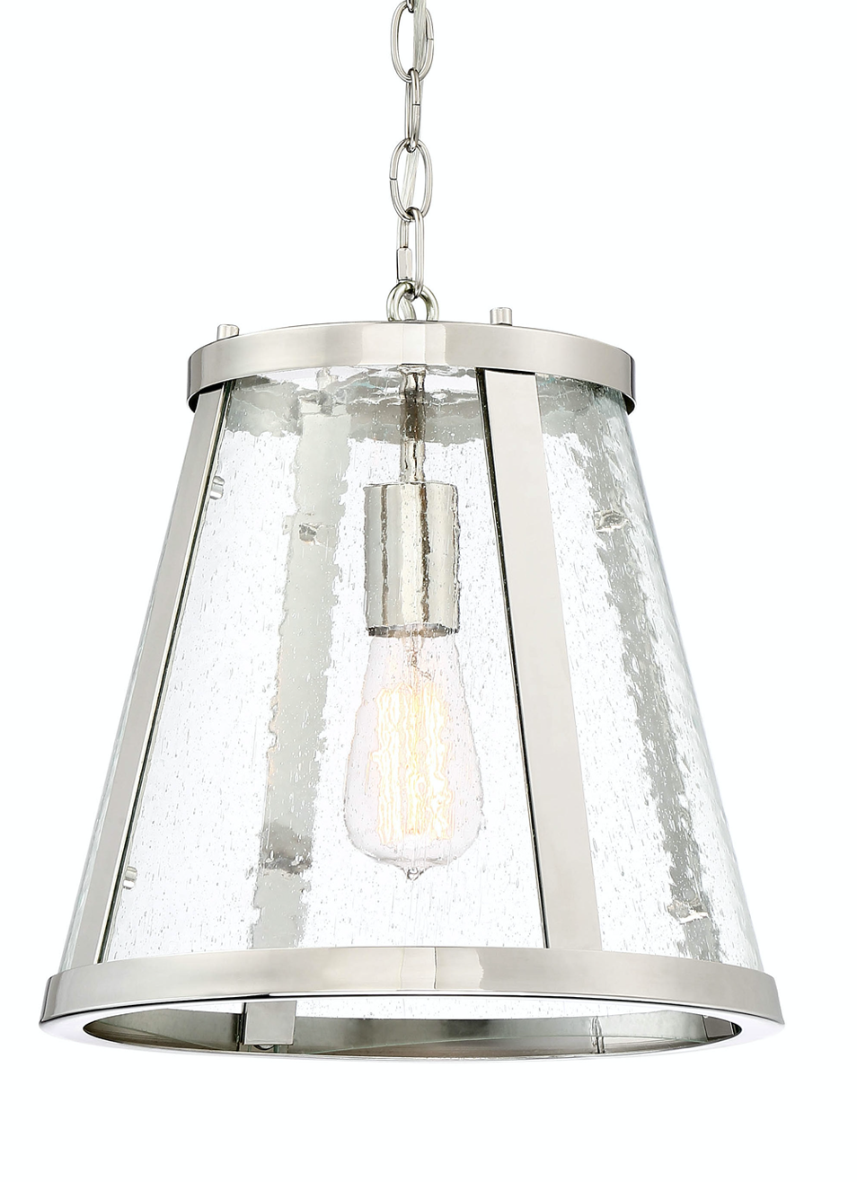 Lauren Medium Nickel Glass Pendant