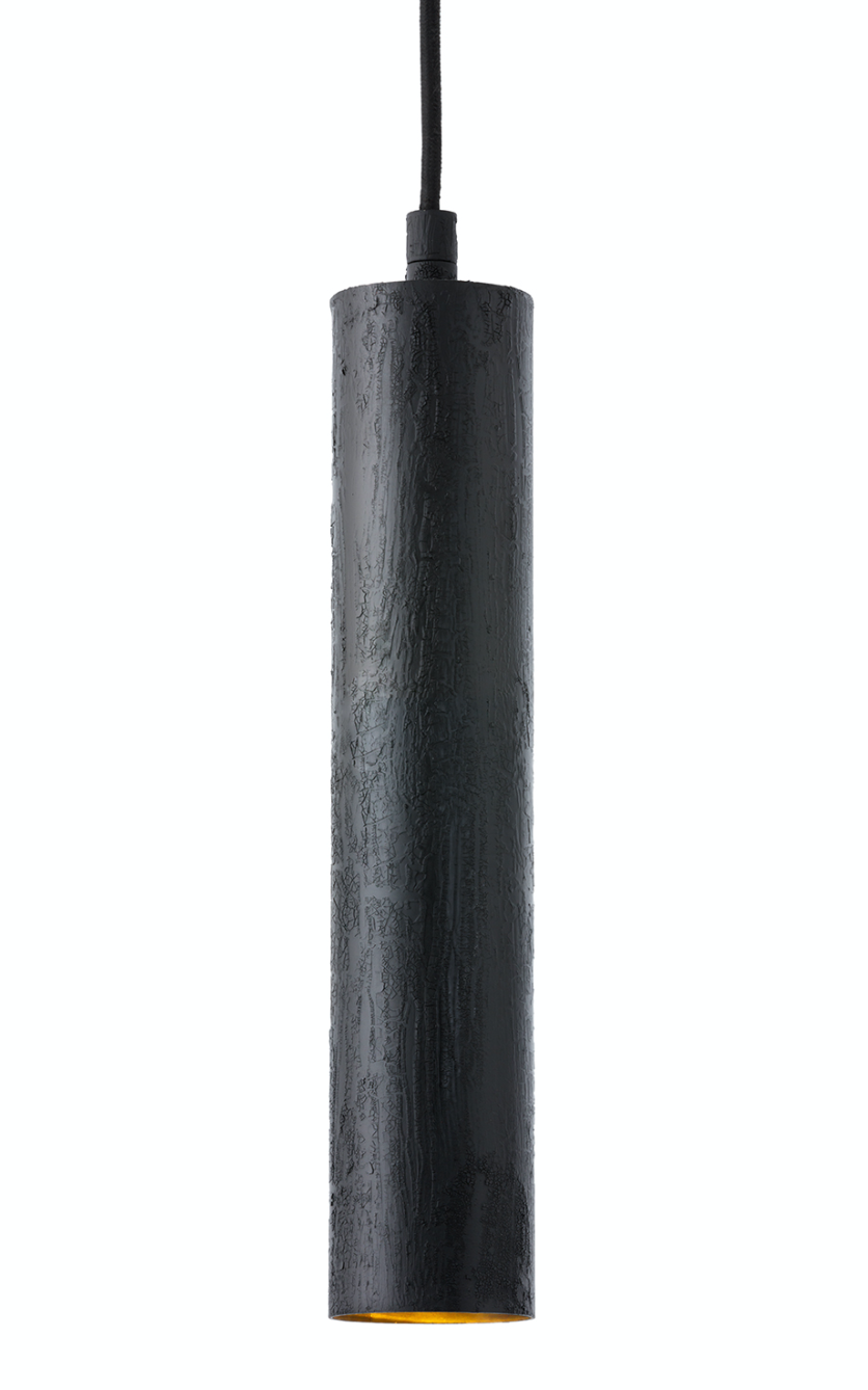 Toress Small Charred Black Cylinder Pendant