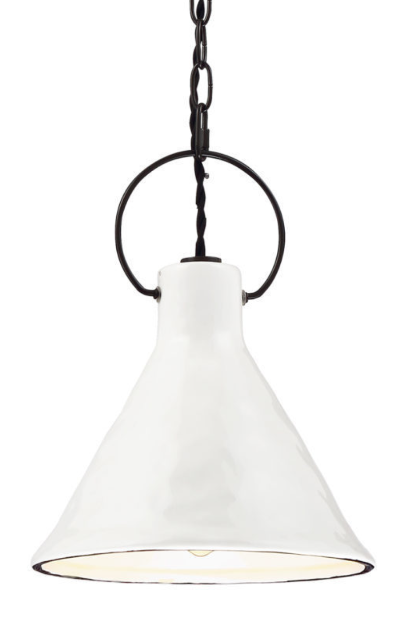 Ivy White Porcelain Pendant