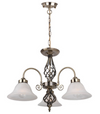 Geneva Medium Brass Alabaster Glass Pendant