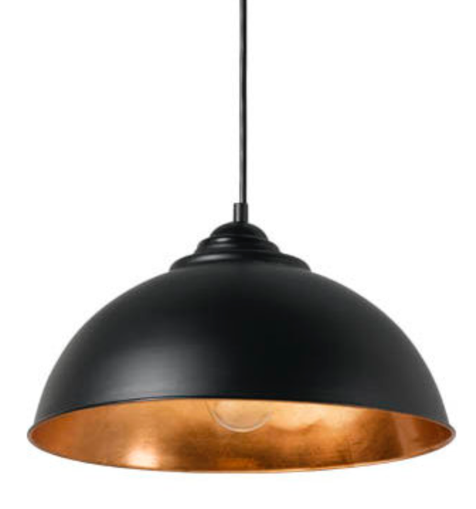 Newport Small Black Copper Leaf Pendant