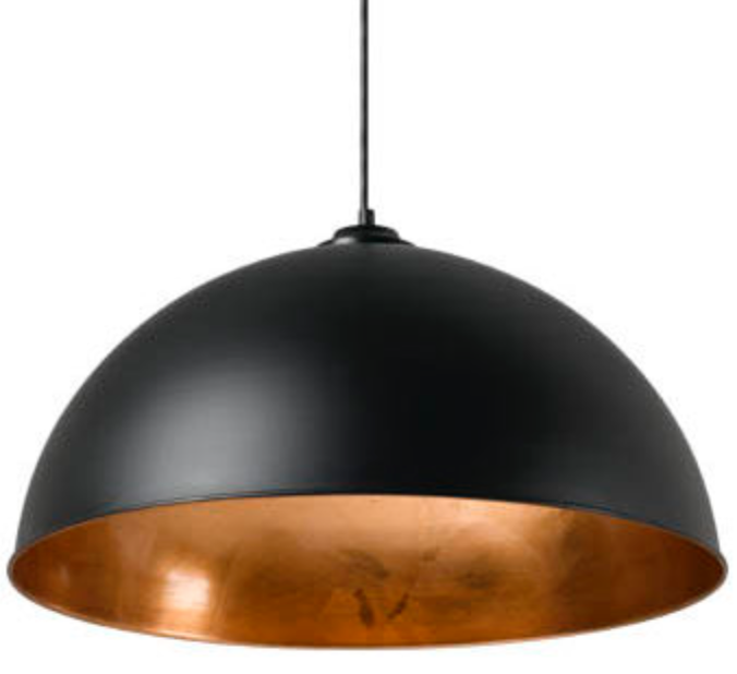 Newport Medium Black Copper Leaf Pendant