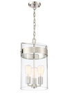 Kendal Polished Nickel Glass Pendant