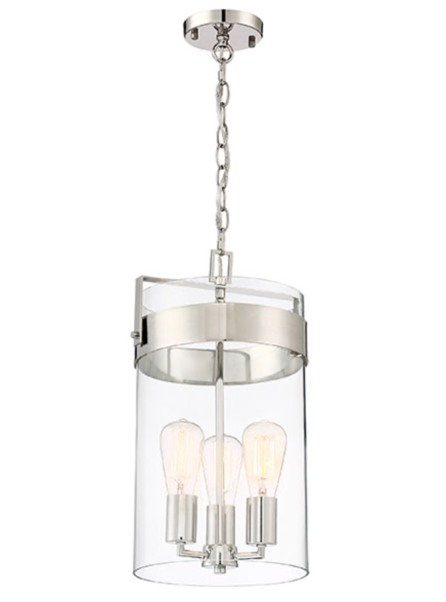 Brushed nickel 3 pendant light deals