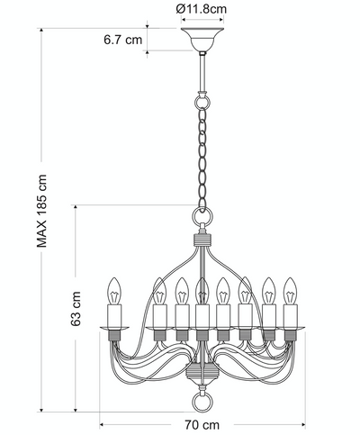 Candice Large Black Candelabra