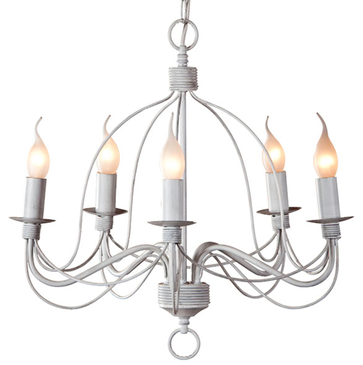 Candice Medium French White Candelabra