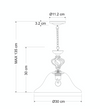 Geneva Small Satin Chrome Alabaster Glass Pendant