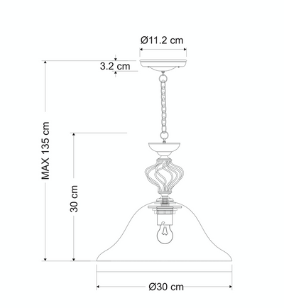 Geneva Small Satin Chrome Alabaster Glass Pendant