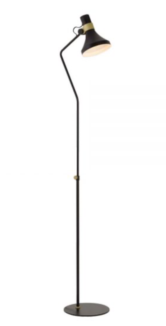 Roma Black Brass Floor Lamp