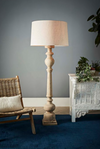 Boyd Natural Turned Wood Pillar Floor Lamp