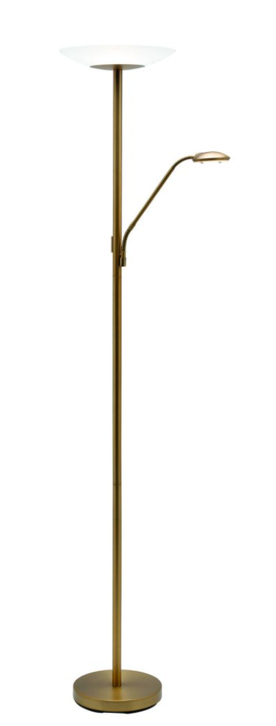 Brush Brass LED Mother and Child Floor Lamp