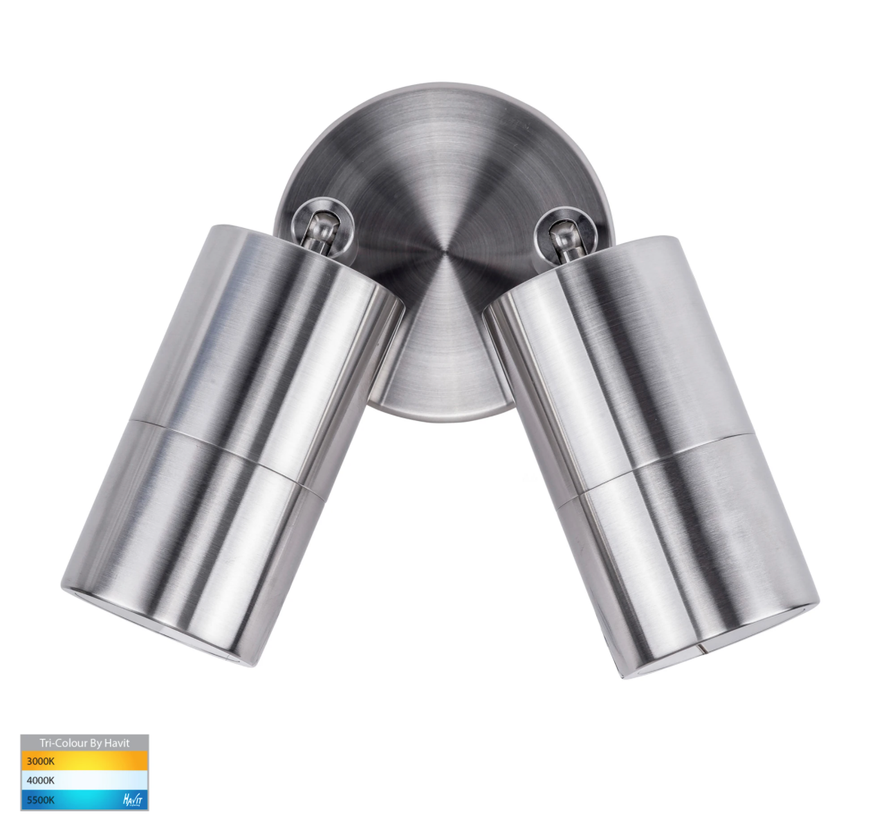 Tivah 316 Stainless Steel TRI Colour Double Adjustable Wall Spot Light