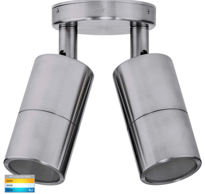 Tivah 316 Stainless Steel TRI Colour Double Adjustable Wall Spot Light