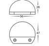 Occhio Brass LED Eyelid Step Light