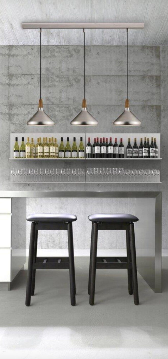 Brushed online steel pendant