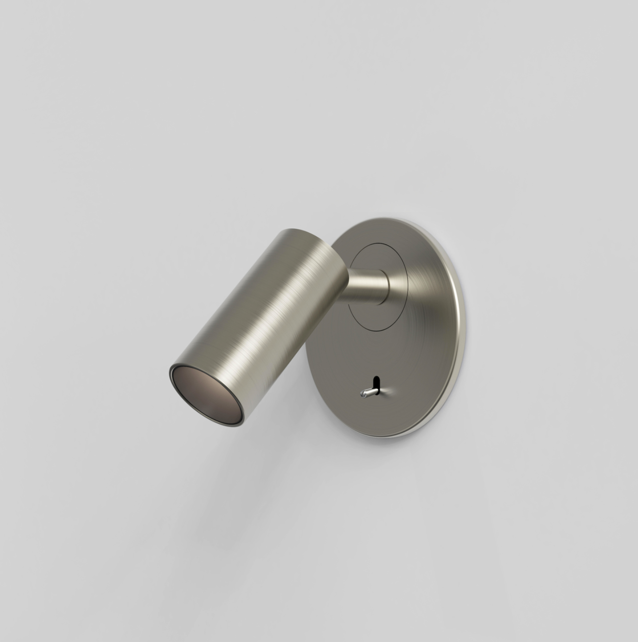 Micro Recess Switched Matt Nickel Wall Light