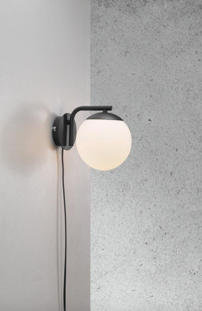 Grant Black Wall Light