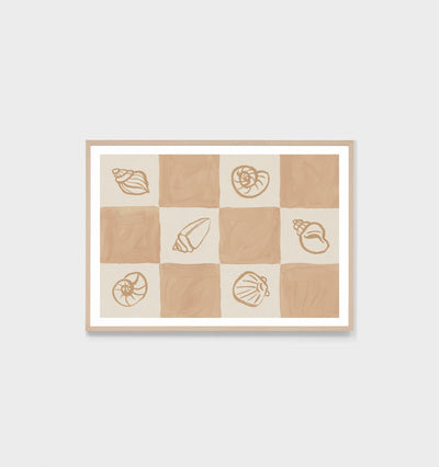 Seashell Collage Blush Print