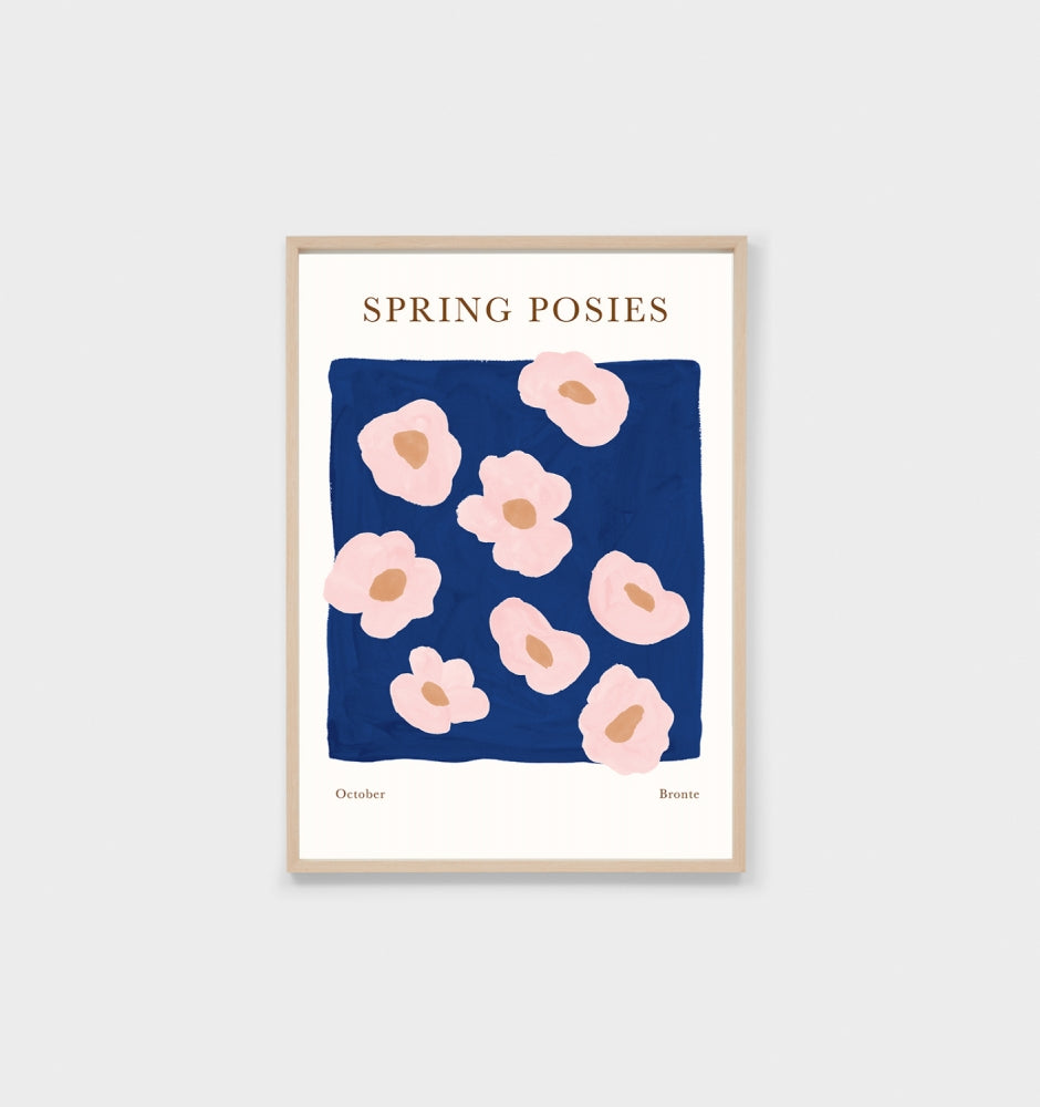 Spring Posies Blue Print