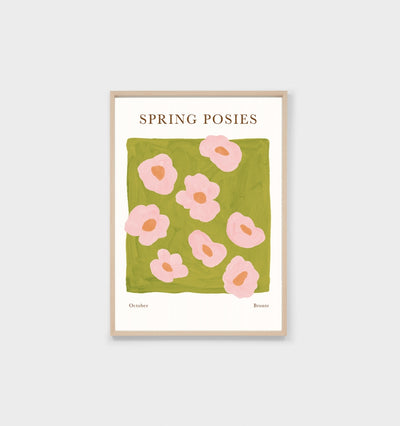 Spring Posies Green Print