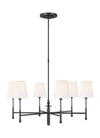 Thomas O'Brien Capri 6 Light Aged Iron Chandelier Lighting Affairs