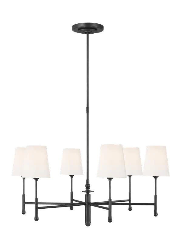 Thomas O'Brien Capri 6 Light Aged Iron Chandelier Lighting Affairs