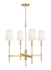 Thomas O'Brien Beckham 4 Light Burnished Brass Chandelier Lighting Affairs