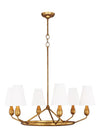 Thomas O'Brien Ziba 6 Light Antique Glid Medium Chandelier Lighting Affairs