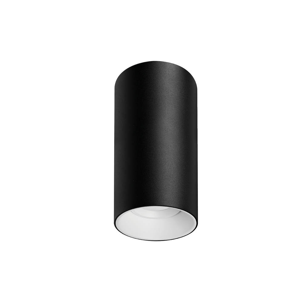 Black cylinder online flush mount light