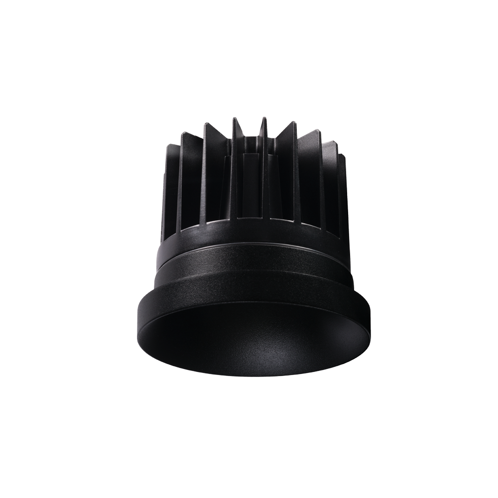 Titanium Semi Recessed 114mm UV Textured Black Downlight