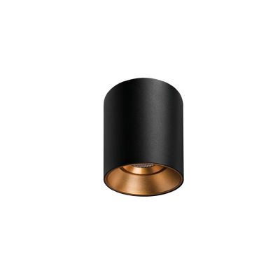 Titanium Textured Black/Gold Surface Mounted Downlight