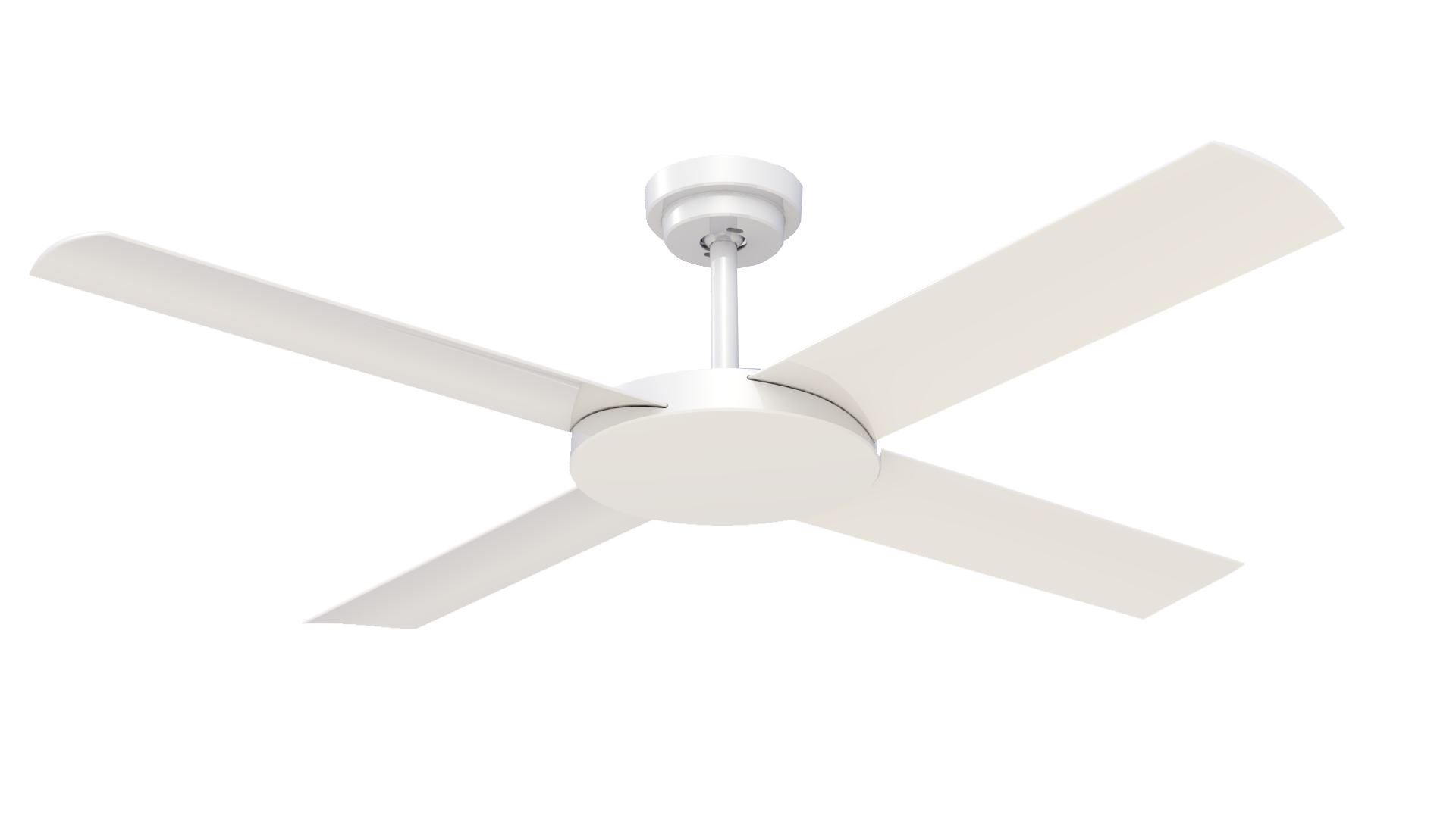 Revolution 3 White 52" Indoor/Outdoor Ceiling Fan with Wall Control