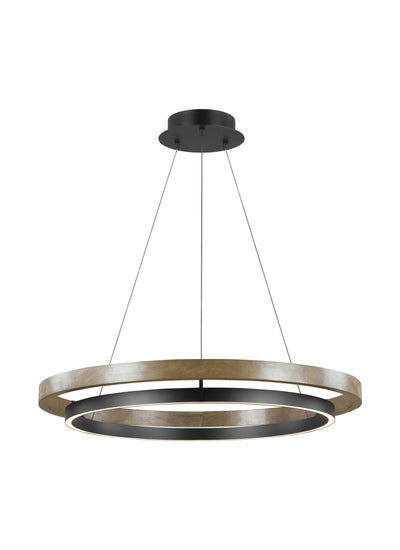 Tech Lighting Grace 36 Matte Black/Weathered Oak Wood Pendant Lighting Affairs