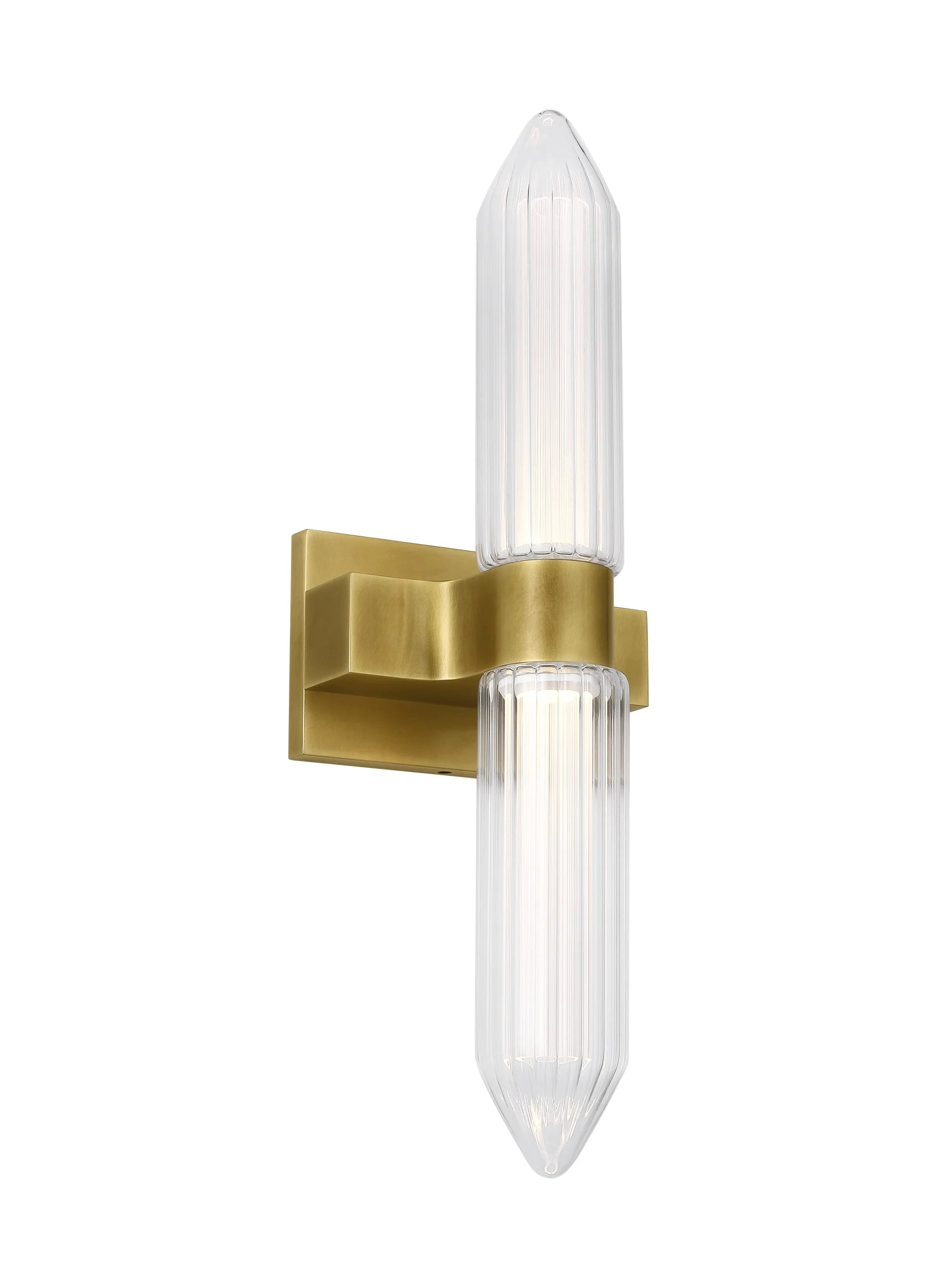 Tech Lighting Langston Brass and Glass Medium Wall Sconce Lighting Affairs