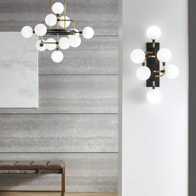 Tech Lighting Viaggio 6 Light Brass Finish with Opal Glass Wall Sconce Lighting Affairs