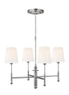 Thomas O'Brien Capri 4 Light Polished Nickel Chandelier Lighting Affairs