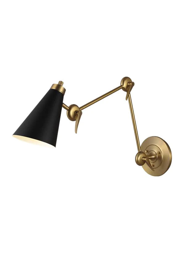 Thomas O'Brien Signoret 2 Burnished Brass 1 Light Wall Bracket Lighting Affairs