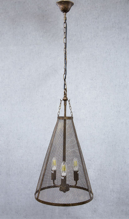 Throne Hanging Lamp in Bronze