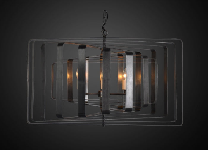 Toorak Ceiling Light in Black Brass