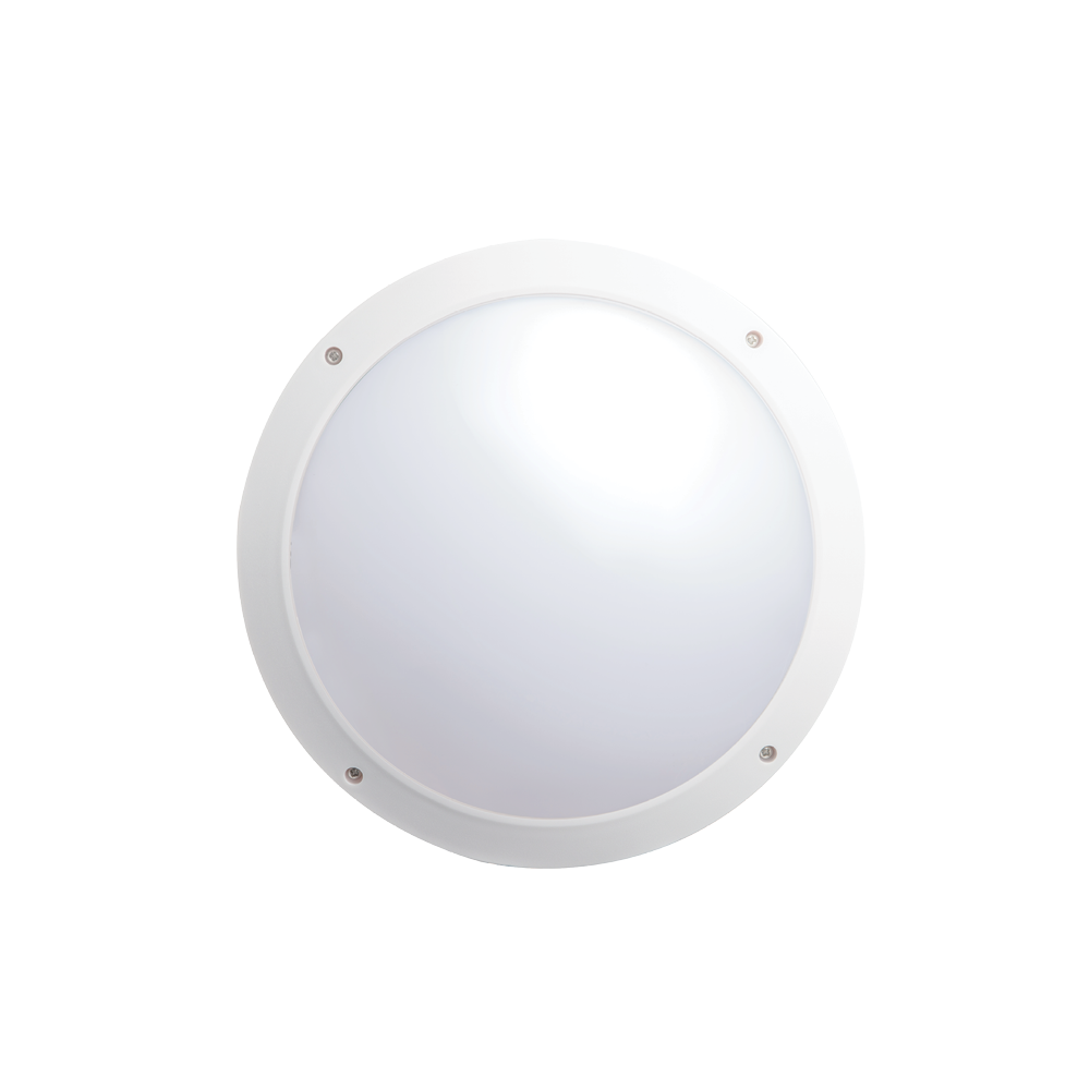 Vega White Open Face Outdoor Light