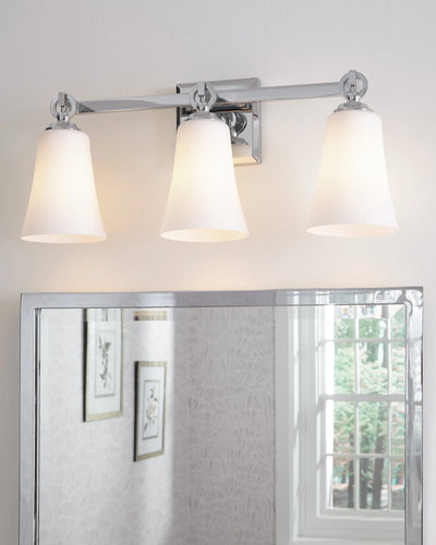 Sean Lavin Monterro 1 Light Chrome and Opal Etched Glass Vanity Wall Sconce Lighting Affairs