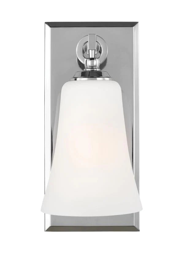 Sean Lavin Monterro 1 Light Chrome and Opal Etched Glass Vanity Wall Sconce Lighting Affairs