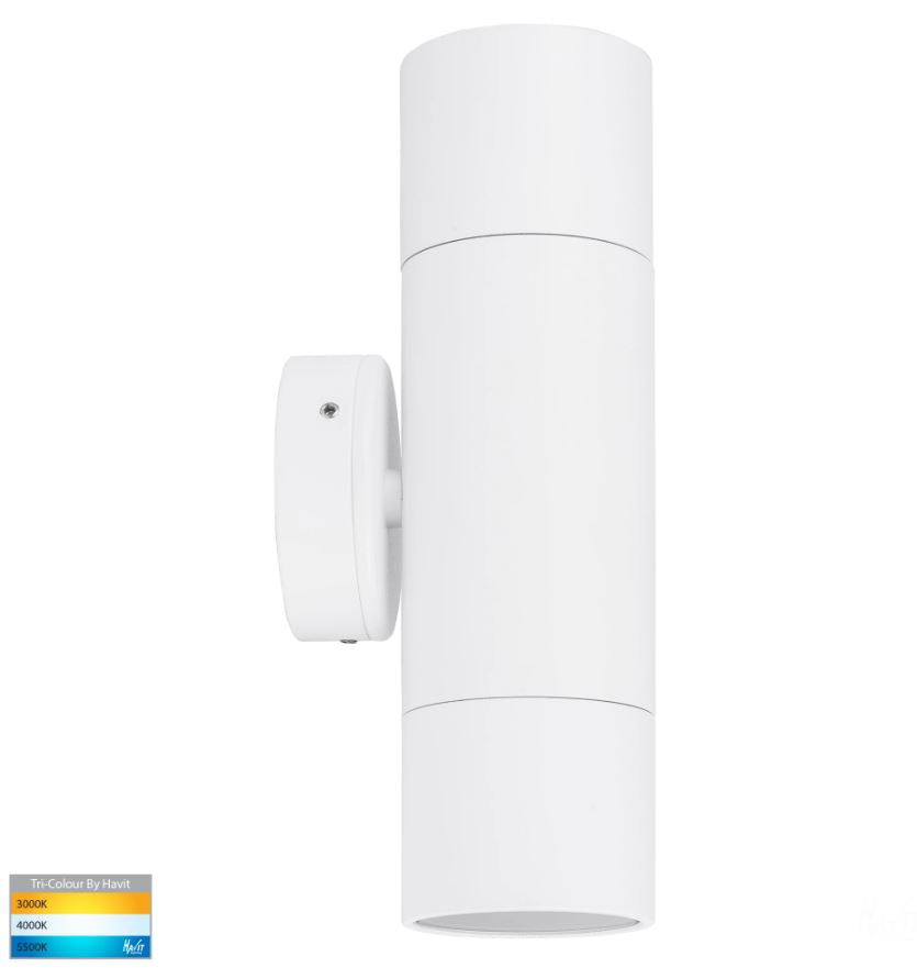 Tivah White TRI Colour Up & Down Wall Light