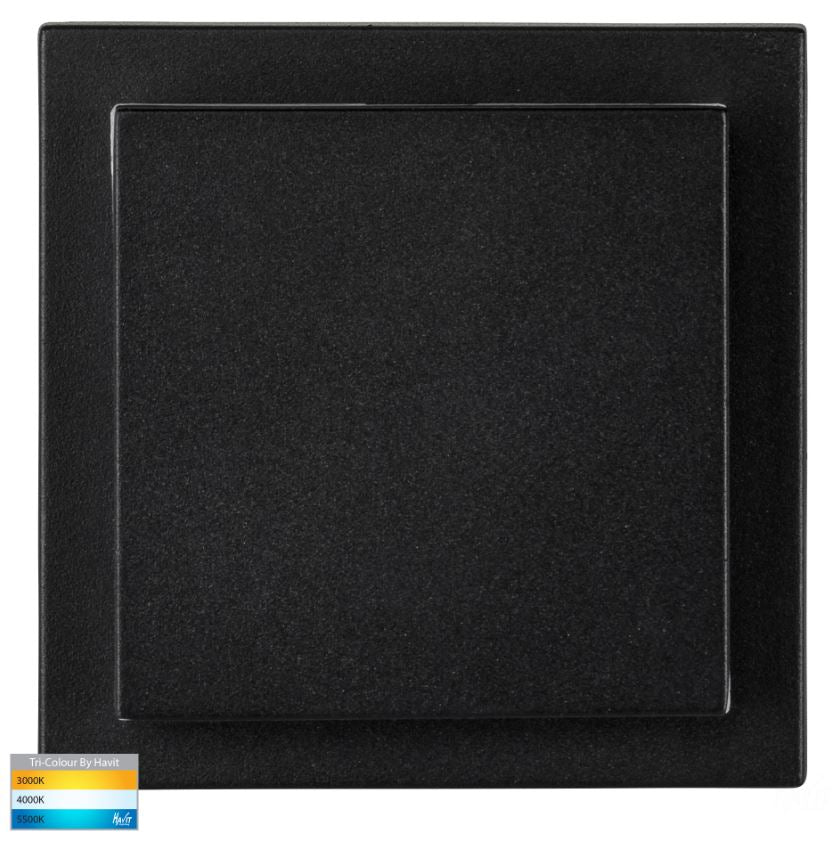Pivot Black Square LED Wall Light