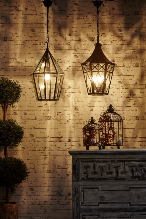 Warford Glass Lantern Black