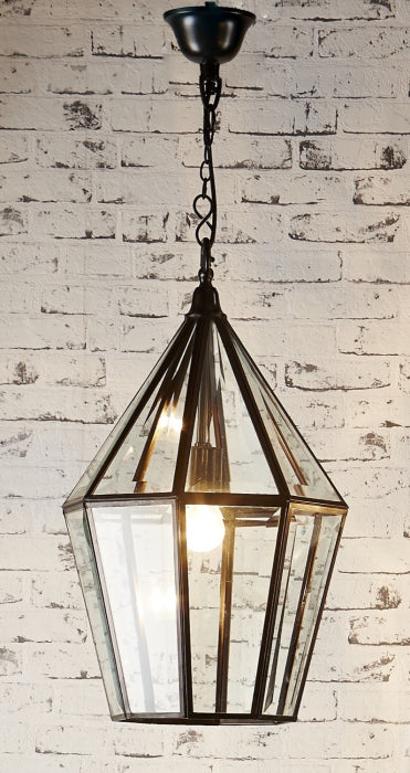 Warford Glass Lantern Black