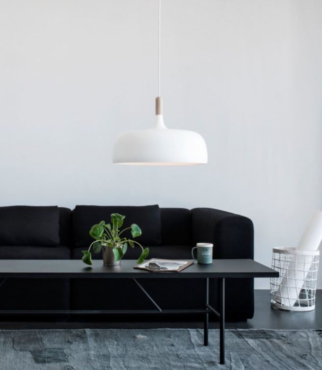 Acorn Light Beech/Dark Walnut Wood Pendant