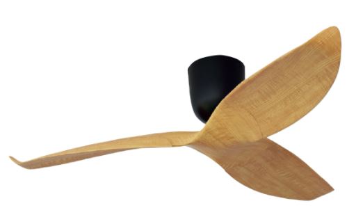 Aeratron AE3+ 3 Black with Light Woodgrain DC Ceiling Fan with Remote