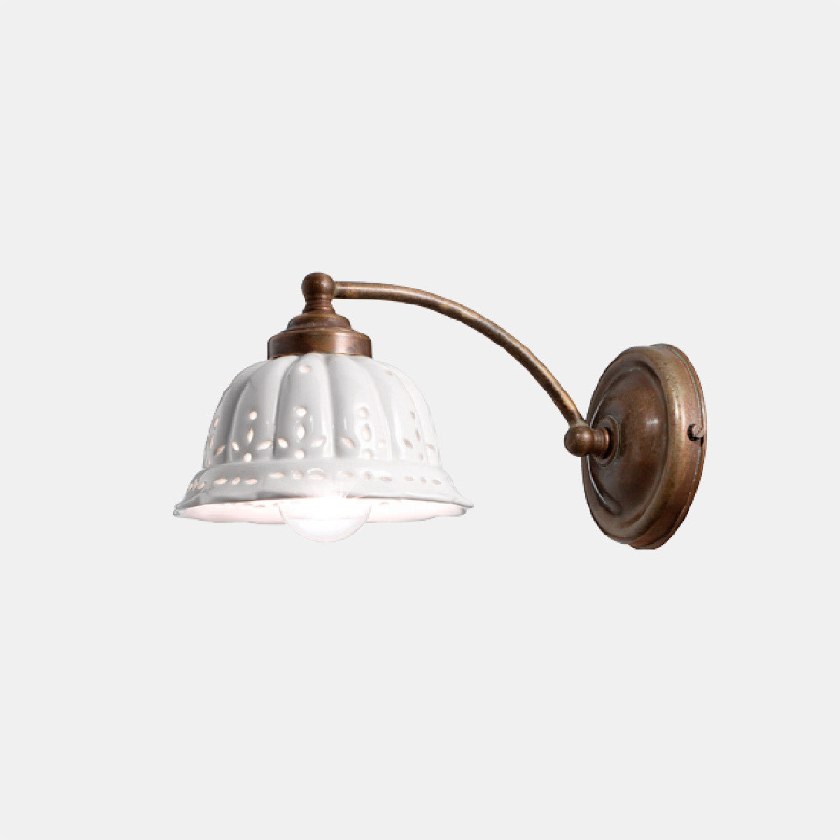 Anita Brass and Ceramic Shade Wall Light